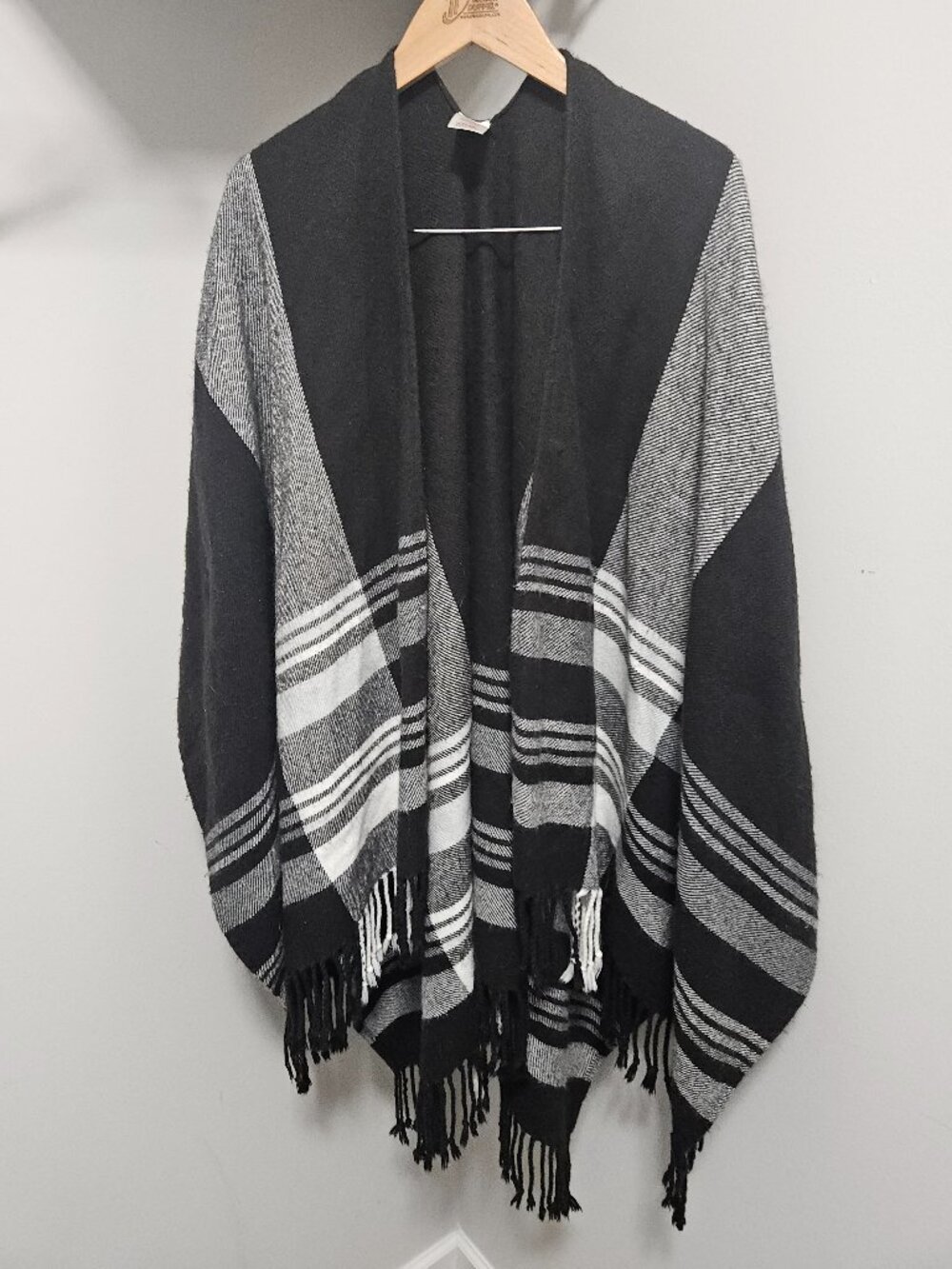 Black and White Poncho